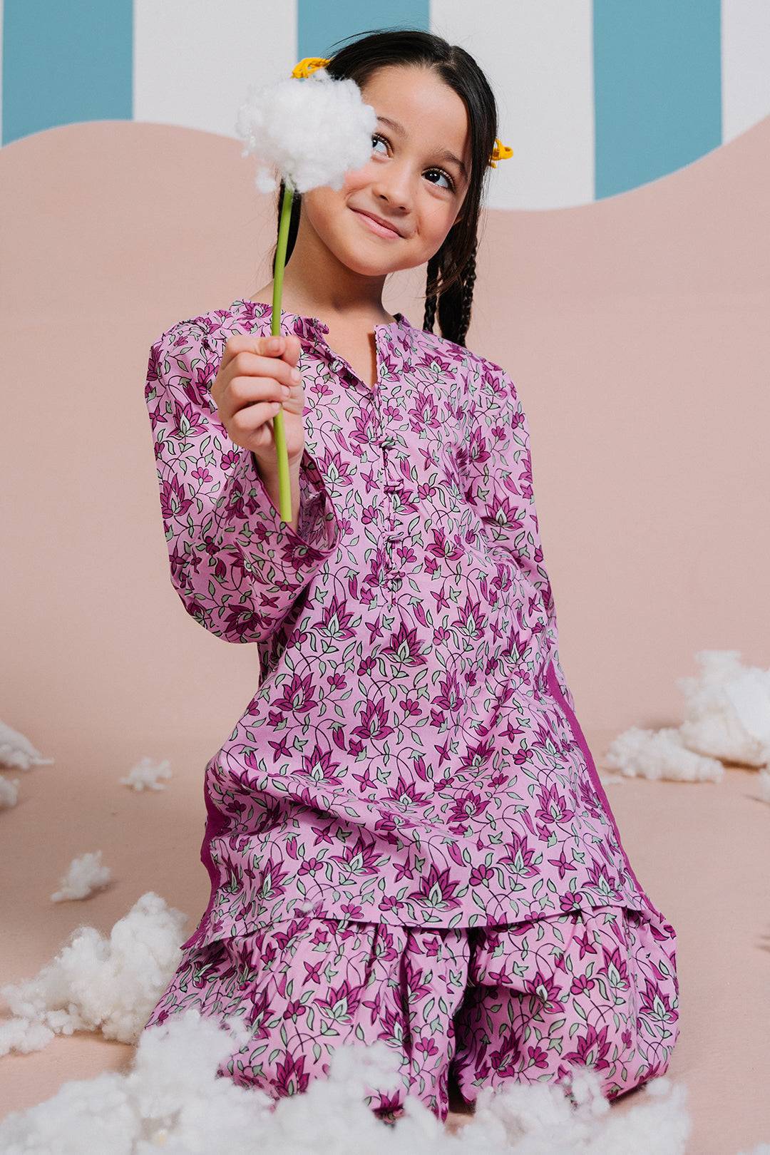 Zellbury Girls | 2 Piece Lawn | Kurta Trouser - 2414 by Maria Faisal - Registered Vendor of : Zellbury Girls - type : Kids Clothes - 100% original wedding dresses