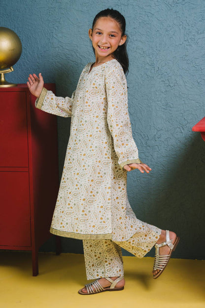 Zellbury Girls | 2 Piece Lawn | Kurta Trouser - 2415 by Maria Faisal - Registered Vendor of : Zellbury Girls - type : Kids Clothes - 100% original wedding dresses