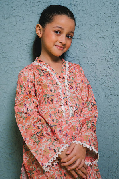 Zellbury Girls | 2 Piece Lawn | Kurta Trouser - 2424 by Maria Faisal - Registered Vendor of : Zellbury Girls - type : Kids Clothes - 100% original wedding dresses
