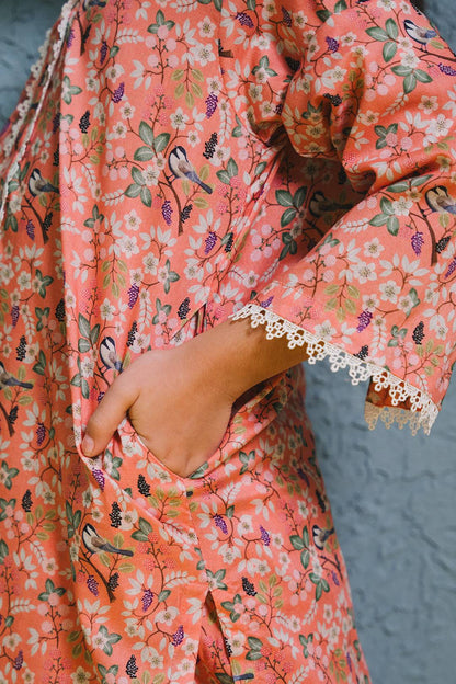 Zellbury Girls | 2 Piece Lawn | Kurta Trouser - 2424 by Maria Faisal - Registered Vendor of : Zellbury Girls - type : Kids Clothes - 100% original wedding dresses