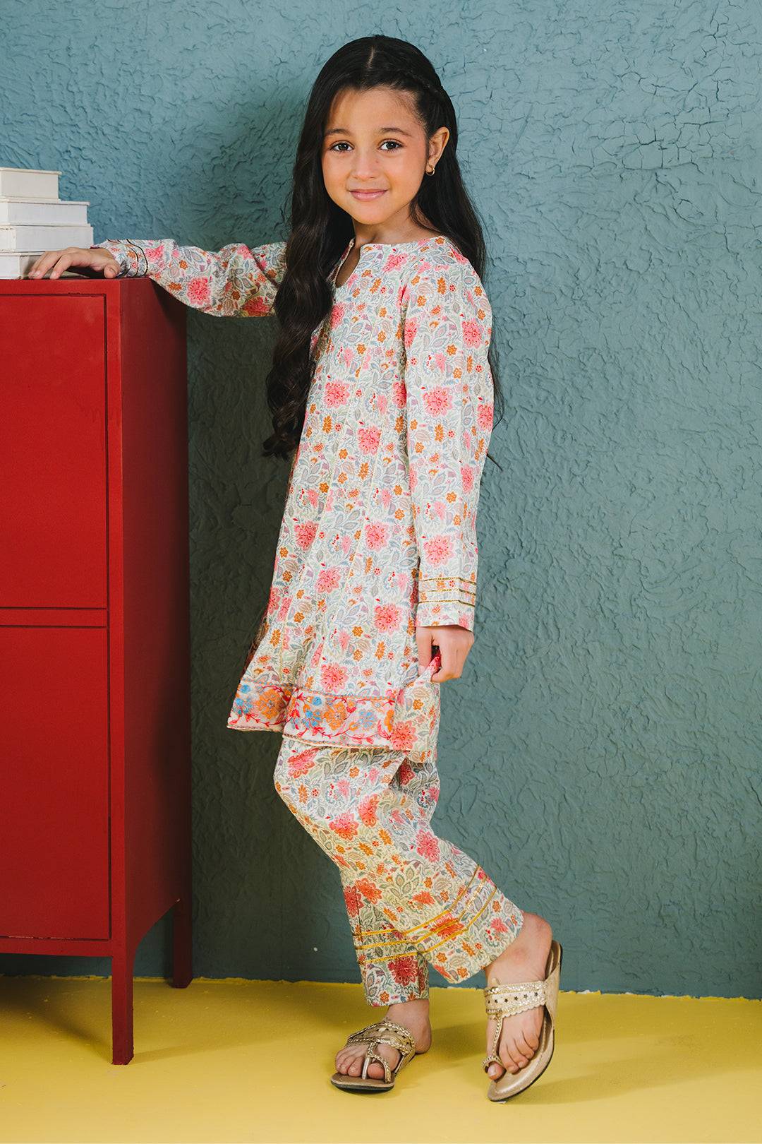 Zellbury Girls | 2 Piece Lawn | Embroidered Kurta Trouser - 2430 by Maria Faisal - Registered Vendor of : Zellbury Girls - type : Kids Clothes - 100% original wedding dresses