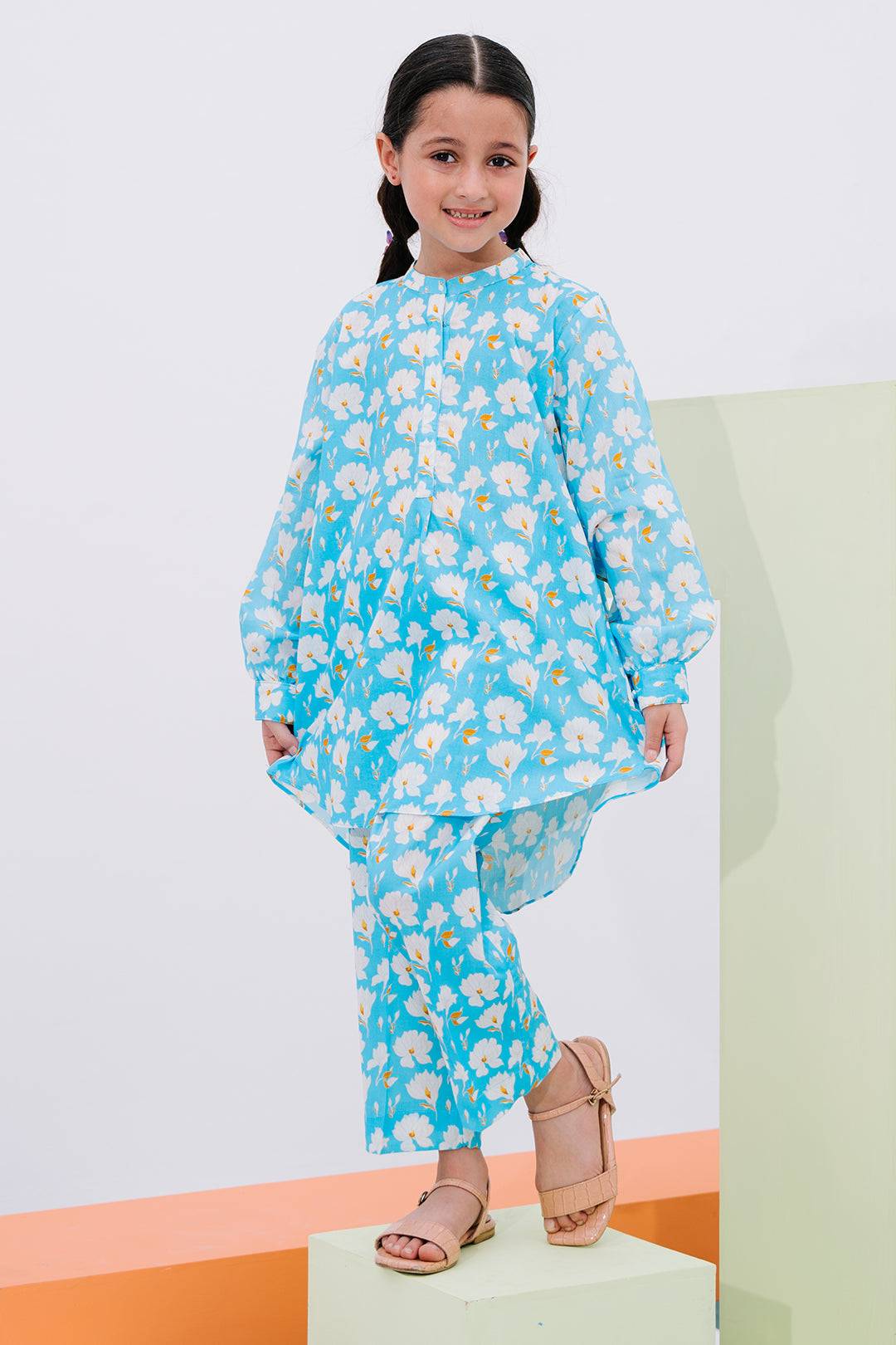 Zellbury Girls | 2 Piece Lawn | Kurta Trouser - 2462 by Maria Faisal - Registered Vendor of : Zellbury Girls - type : Kids Clothes - 100% original wedding dresses