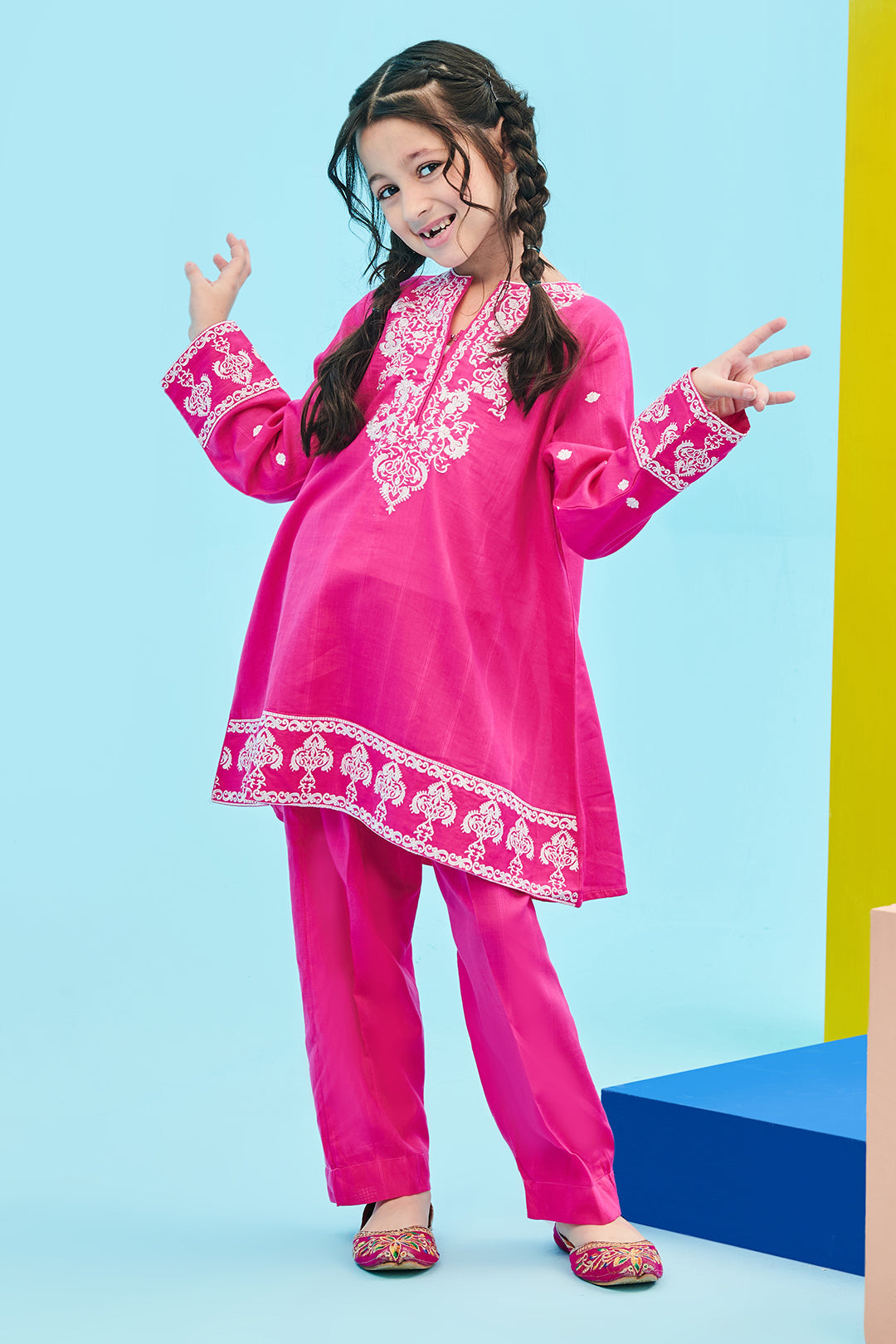 Zellbury Girls | 2 Piece Lawn | Embroidered Kurta Trouser - 2464