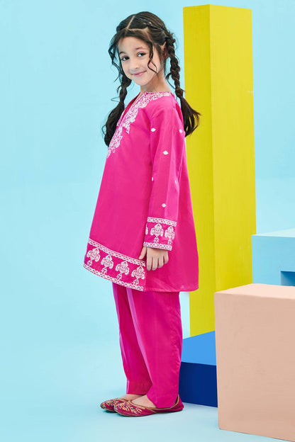 Zellbury Girls | 2 Piece Lawn | Embroidered Kurta Trouser - 2464 by Maria Faisal - Registered Vendor of : Zellbury Girls - type : Kids Clothes - 100% original wedding dresses