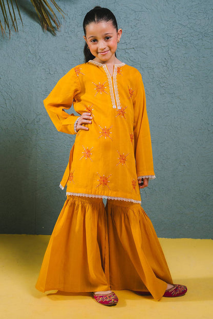 Zellbury Girls | 2 Piece Lawn | Embroidered Kurta Trouser - 2465 by Maria Faisal - Registered Vendor of : Zellbury Girls - type : Kids Clothes - 100% original wedding dresses