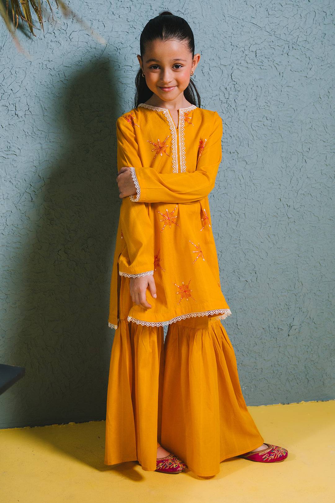 Zellbury Girls | 2 Piece Lawn | Embroidered Kurta Trouser - 2465 by Maria Faisal - Registered Vendor of : Zellbury Girls - type : Kids Clothes - 100% original wedding dresses