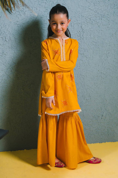 Zellbury Girls | 2 Piece Lawn | Embroidered Kurta Trouser - 2465 by Maria Faisal - Registered Vendor of : Zellbury Girls - type : Kids Clothes - 100% original wedding dresses