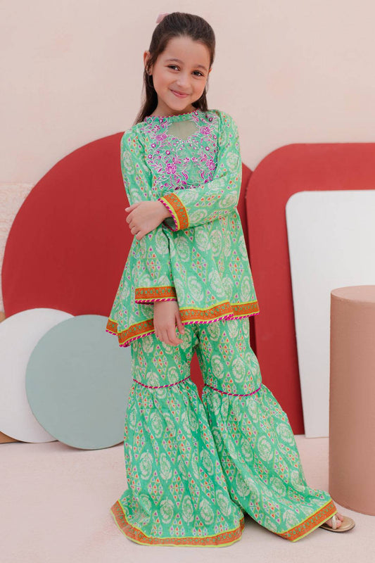Zellbury Girls | 2 Piece Lawn | Embroidered Kurta Trouser - 2469 by Maria Faisal - Registered Vendor of : Zellbury Girls - type : Kids Clothes - 100% original wedding dresses