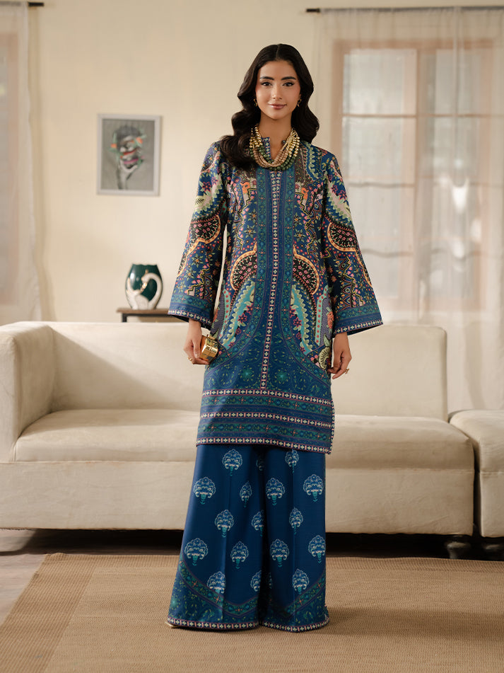 Gulaal | Winter Basics | FLUX - Casual Dress - available at Maria Faisal in UK and USA.