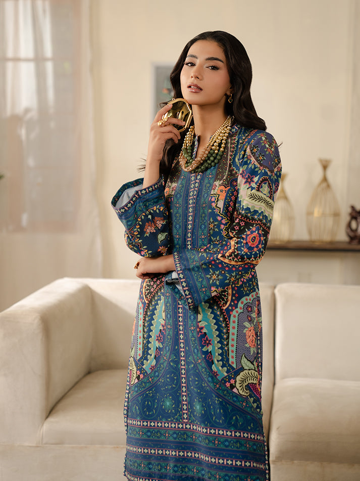 Gulaal | Winter Basics | FLUX - Casual Dress - available at Maria Faisal in UK and USA.