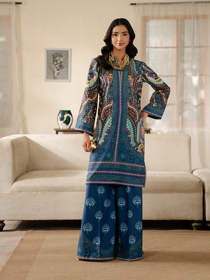 Gulaal | Winter Basics | FLUX - Casual Dress - available at Maria Faisal in UK and USA.