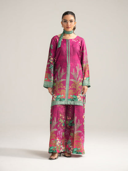 Gulaal | Winter Basics | Tiya - Casual Dress - available at Maria Faisal in UK and USA.