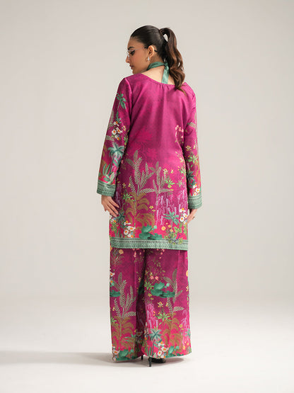 Gulaal | Winter Basics | Tiya - Casual Dress - available at Maria Faisal in UK and USA.