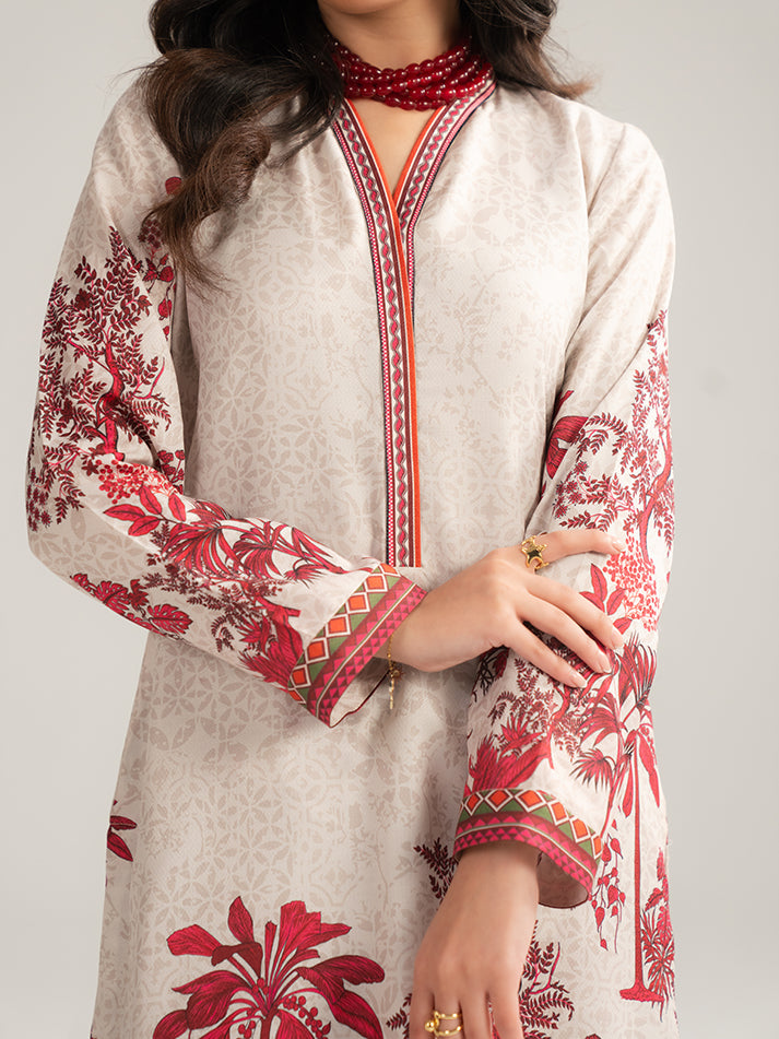 Gulaal | Winter Basics | Rhea - Casual Dress - available at Maria Faisal in UK and USA.