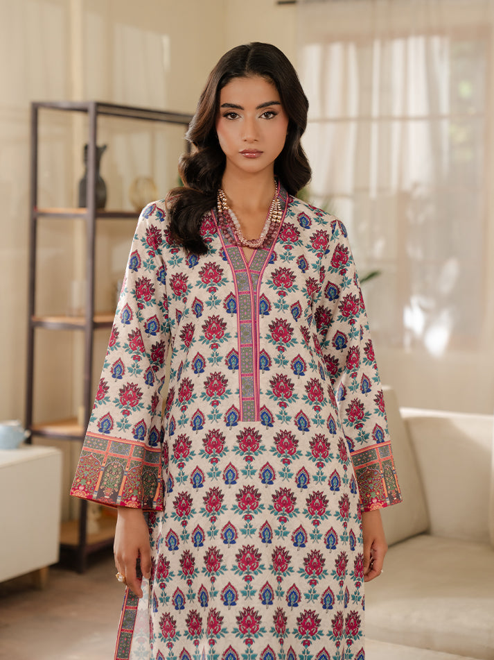 Gulaal | Winter Basics | ROVA - Casual Dress - available at Maria Faisal in UK and USA.