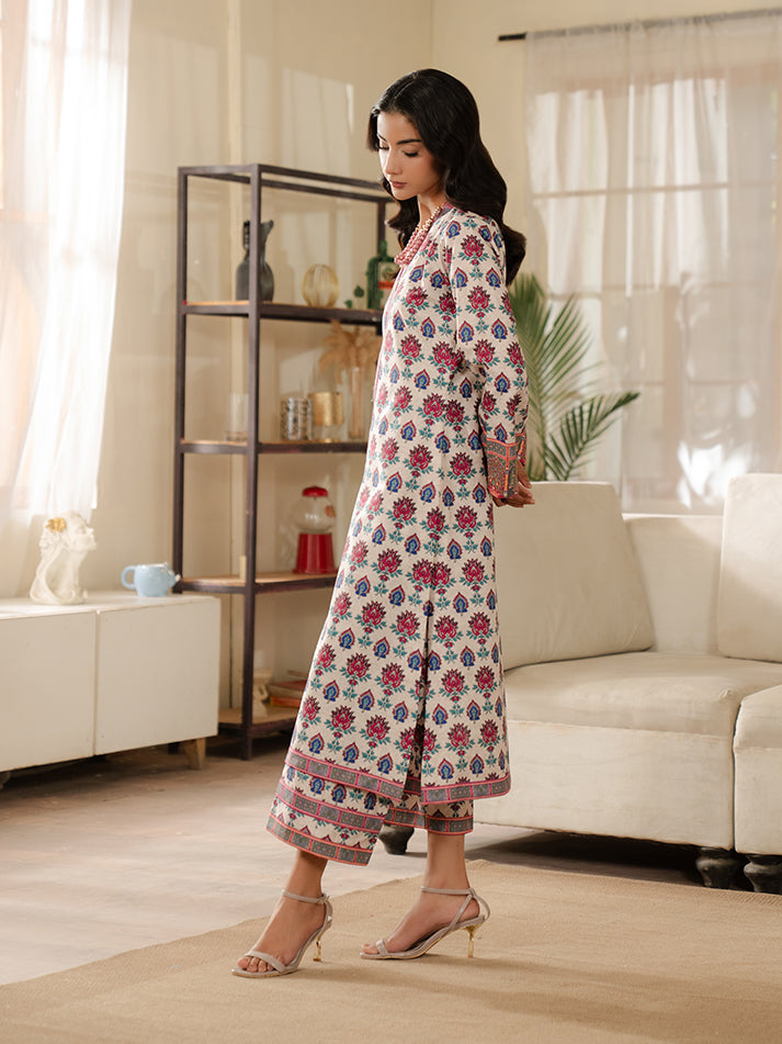 Gulaal | Winter Basics | ROVA - Casual Dress - available at Maria Faisal in UK and USA.