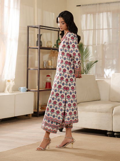 Gulaal | Winter Basics | ROVA - Casual Dress - available at Maria Faisal in UK and USA.
