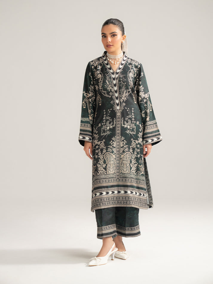 Gulaal | Winter Basics | Lumi - Casual Dress - available at Maria Faisal in UK and USA.