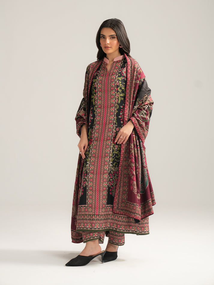 Gulaal | Winter Basics | Irel - Casual Dress - available at Maria Faisal in UK and USA.