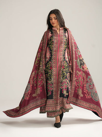 Gulaal | Winter Basics | Irel - Casual Dress - available at Maria Faisal in UK and USA.