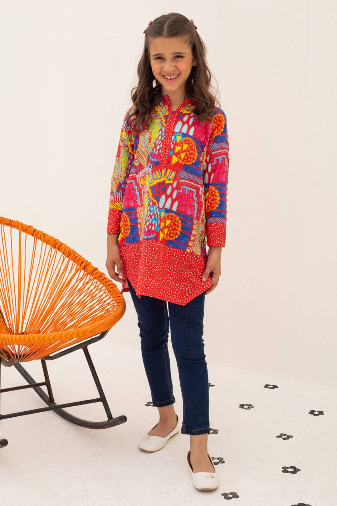 Zellbury Girls | 1 Piece Khaddar | Kurta - 1197 by Maria Faisal - Registered Vendor of : Zellbury Girls - type : Kids Clothes - 100% original wedding dresses