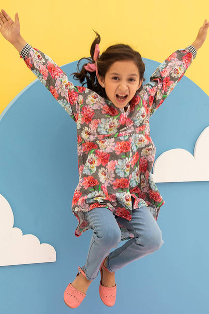 Zellbury Girls | 1 Piece Khaddar | Kurta - 1223 by Maria Faisal - Registered Vendor of : Zellbury Girls - type : Kids Clothes - 100% original wedding dresses