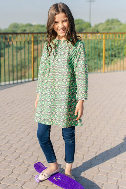 Zellbury Girls | 1 Piece Khaddar | Kurta - 1224 by Maria Faisal - Registered Vendor of : Zellbury Girls - type : Kids Clothes - 100% original wedding dresses