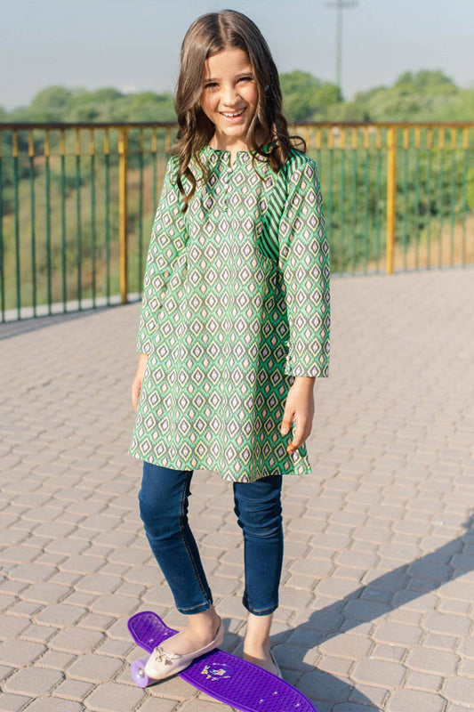 Zellbury Girls | 1 Piece Khaddar | Kurta - 1224 by Maria Faisal - Registered Vendor of : Zellbury Girls - type : Kids Clothes - 100% original wedding dresses