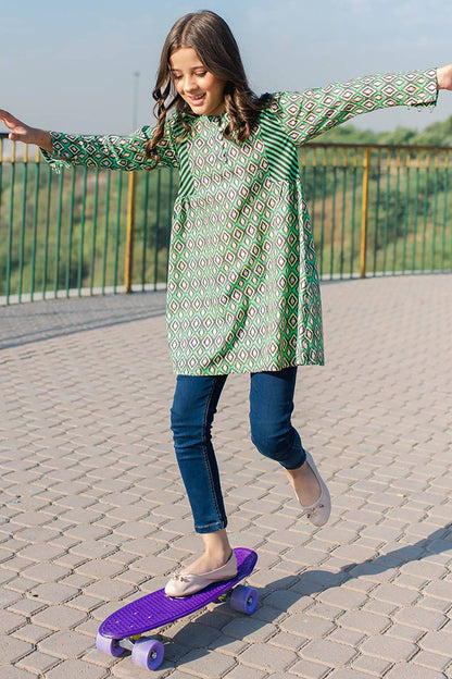 Zellbury Girls | 1 Piece Khaddar | Kurta - 1224 by Maria Faisal - Registered Vendor of : Zellbury Girls - type : Kids Clothes - 100% original wedding dresses