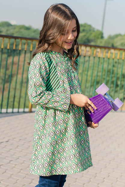 Zellbury Girls | 1 Piece Khaddar | Kurta - 1224 by Maria Faisal - Registered Vendor of : Zellbury Girls - type : Kids Clothes - 100% original wedding dresses