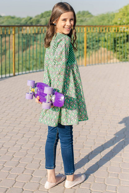 Zellbury Girls | 1 Piece Khaddar | Kurta - 1224 by Maria Faisal - Registered Vendor of : Zellbury Girls - type : Kids Clothes - 100% original wedding dresses