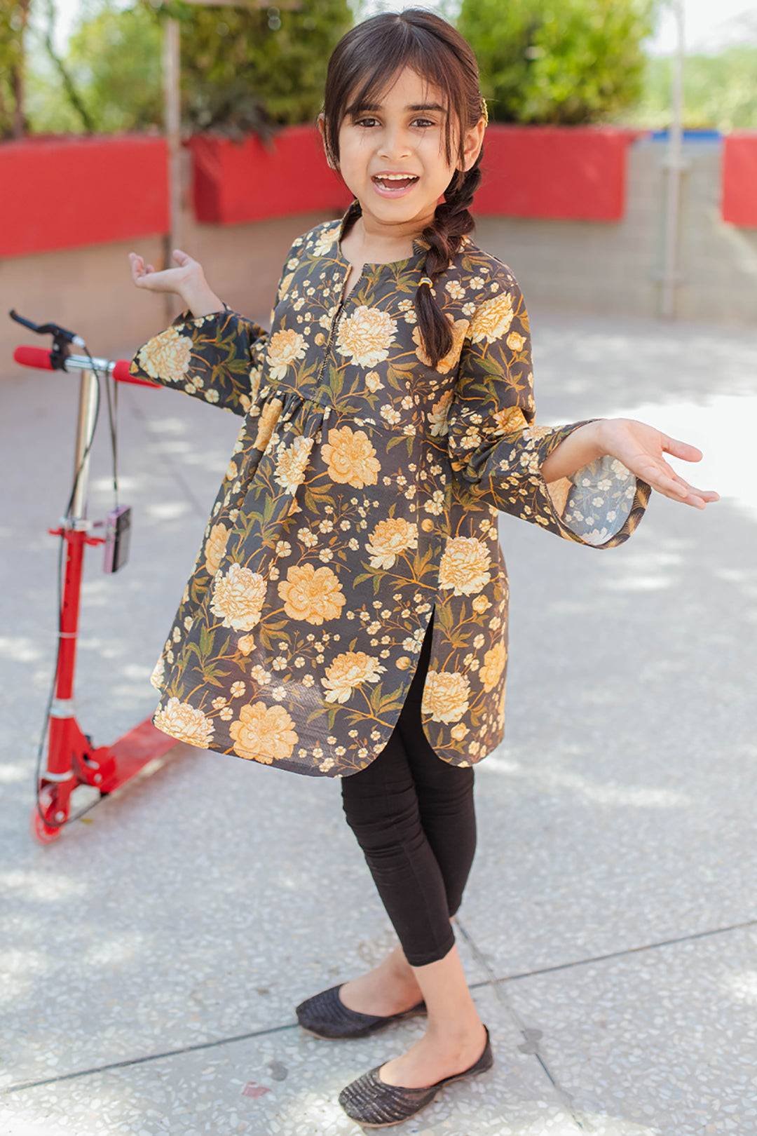 Zellbury Girls | 1 Piece Khaddar | Kurta - 1225 by Maria Faisal - Registered Vendor of : Zellbury Girls - type : Kids Clothes - 100% original wedding dresses