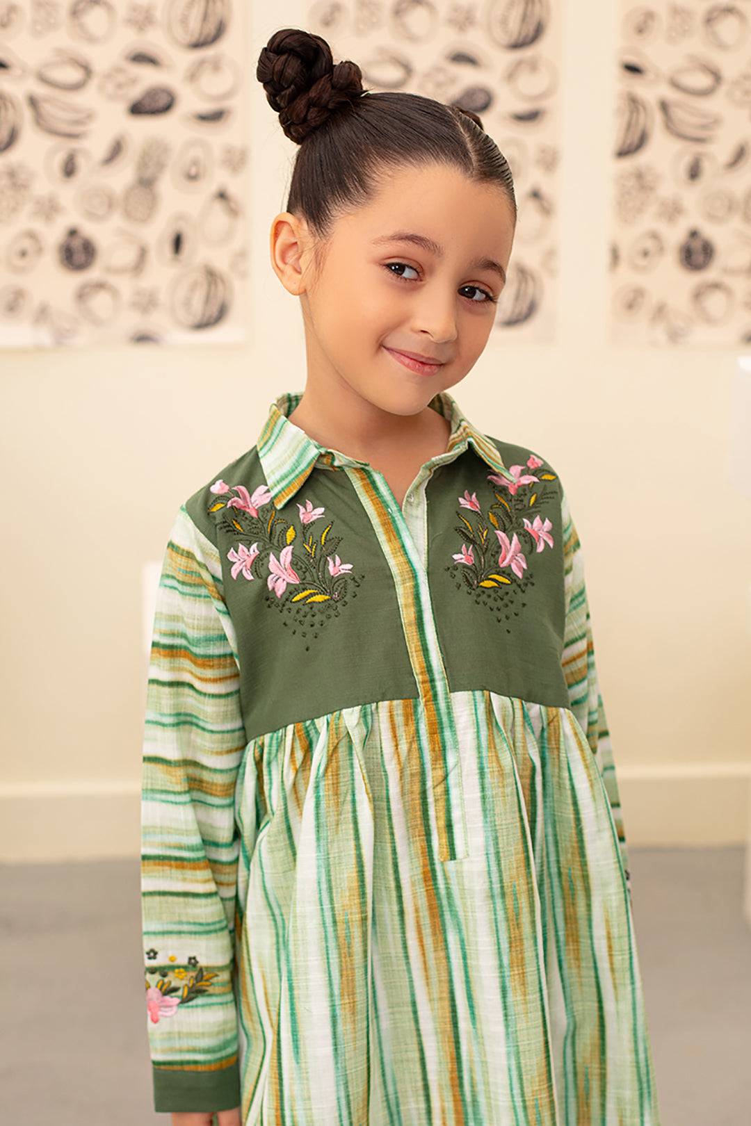 Zellbury Girls | 1 Piece Khaddar | Kurta - 1227 by Maria Faisal - Registered Vendor of : Zellbury Girls - type : Kids Clothes - 100% original wedding dresses