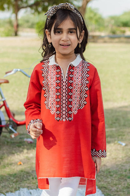 Zellbury Girls | 1 Piece Khaddar | Kurta - 1244 by Maria Faisal - Registered Vendor of : Zellbury Girls - type : Kids Clothes - 100% original wedding dresses
