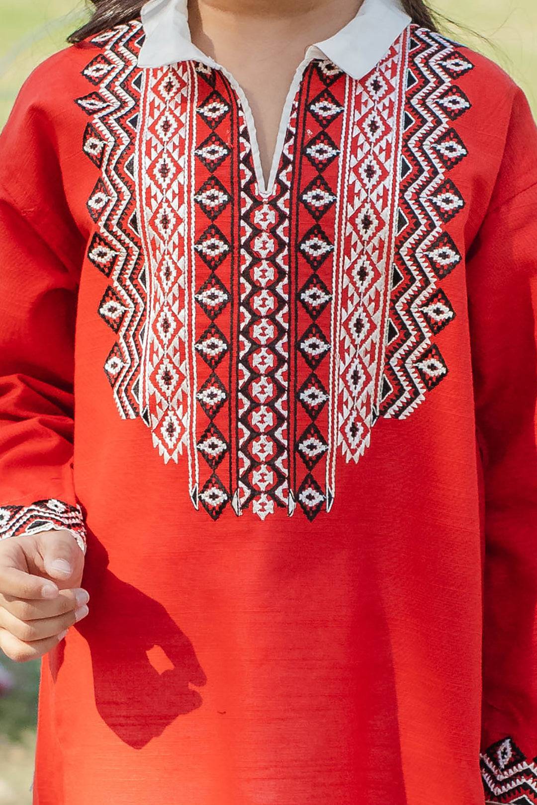 Zellbury Girls | 1 Piece Khaddar | Kurta - 1244 by Maria Faisal - Registered Vendor of : Zellbury Girls - type : Kids Clothes - 100% original wedding dresses