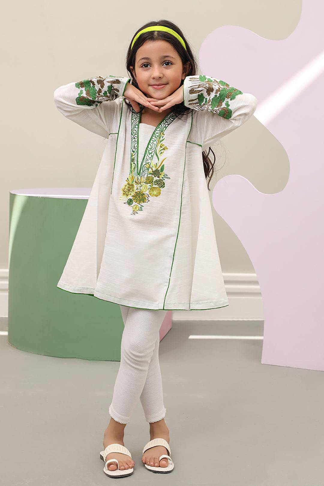 Zellbury Girls | 1 Piece Khaddar | Kurta - 1247 by Maria Faisal - Registered Vendor of : Zellbury Girls - type : Kids Clothes - 100% original wedding dresses