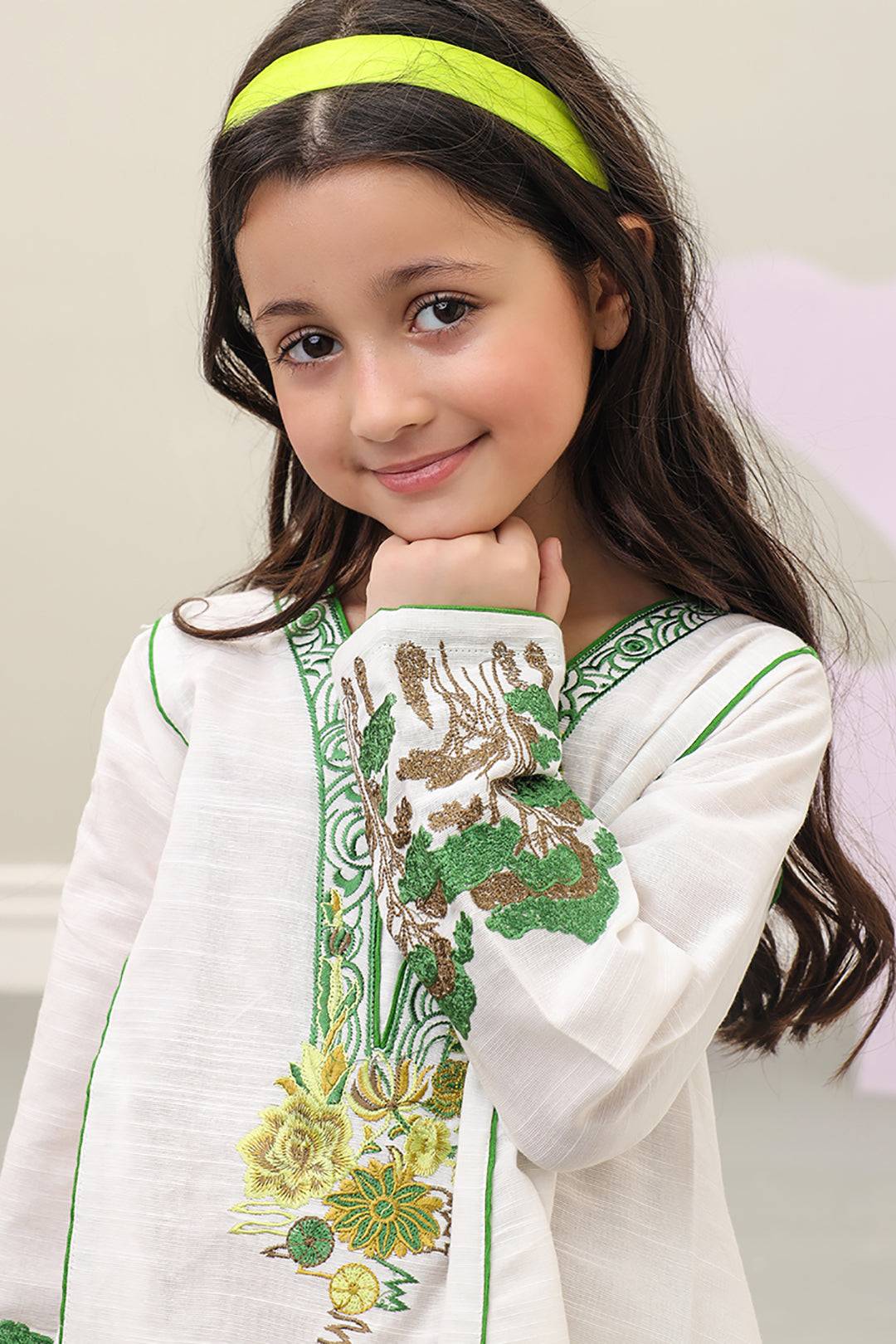 Zellbury Girls | 1 Piece Khaddar | Kurta - 1247 by Maria Faisal - Registered Vendor of : Zellbury Girls - type : Kids Clothes - 100% original wedding dresses