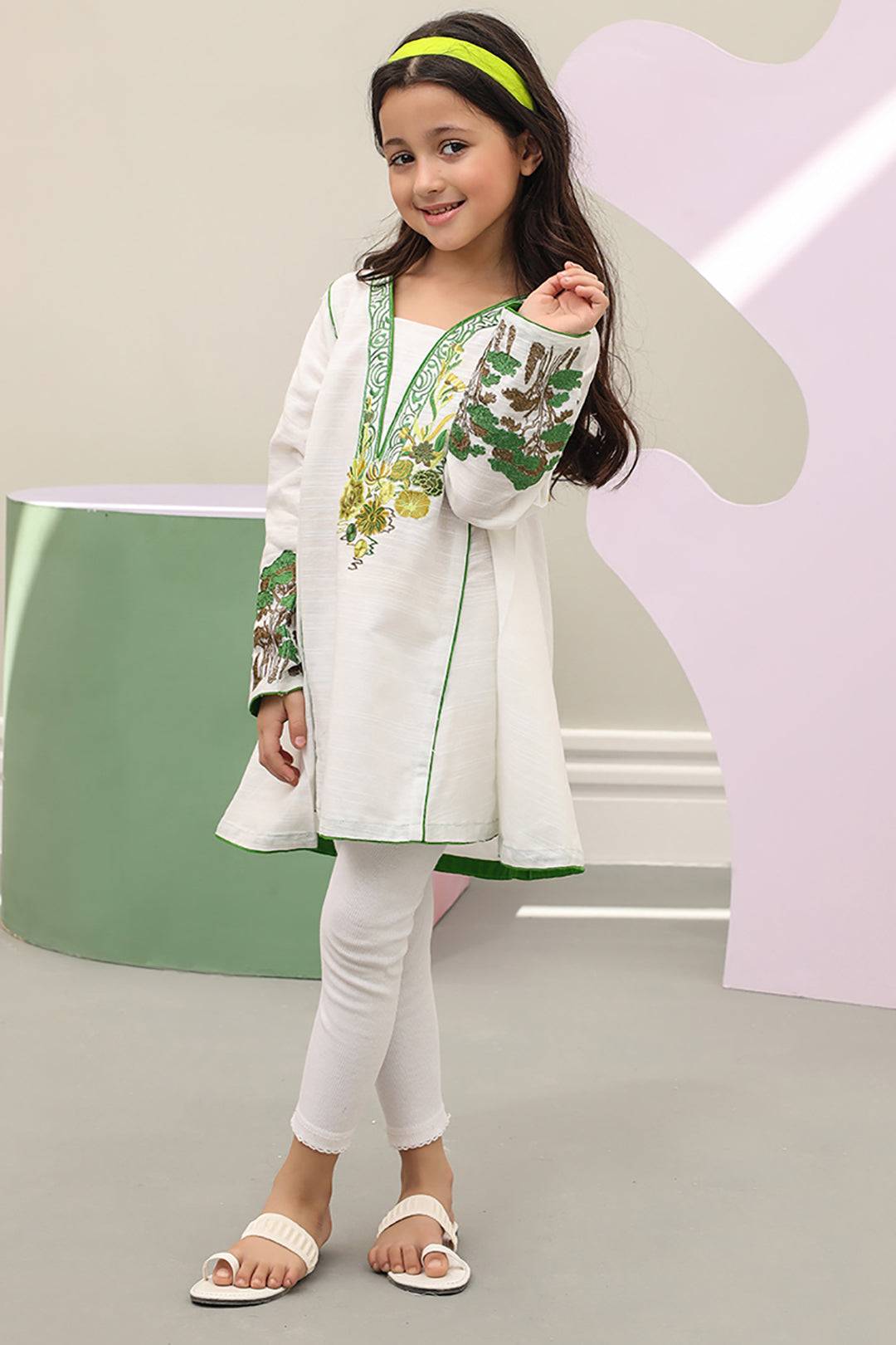 Zellbury Girls | 1 Piece Khaddar | Kurta - 1247 by Maria Faisal - Registered Vendor of : Zellbury Girls - type : Kids Clothes - 100% original wedding dresses
