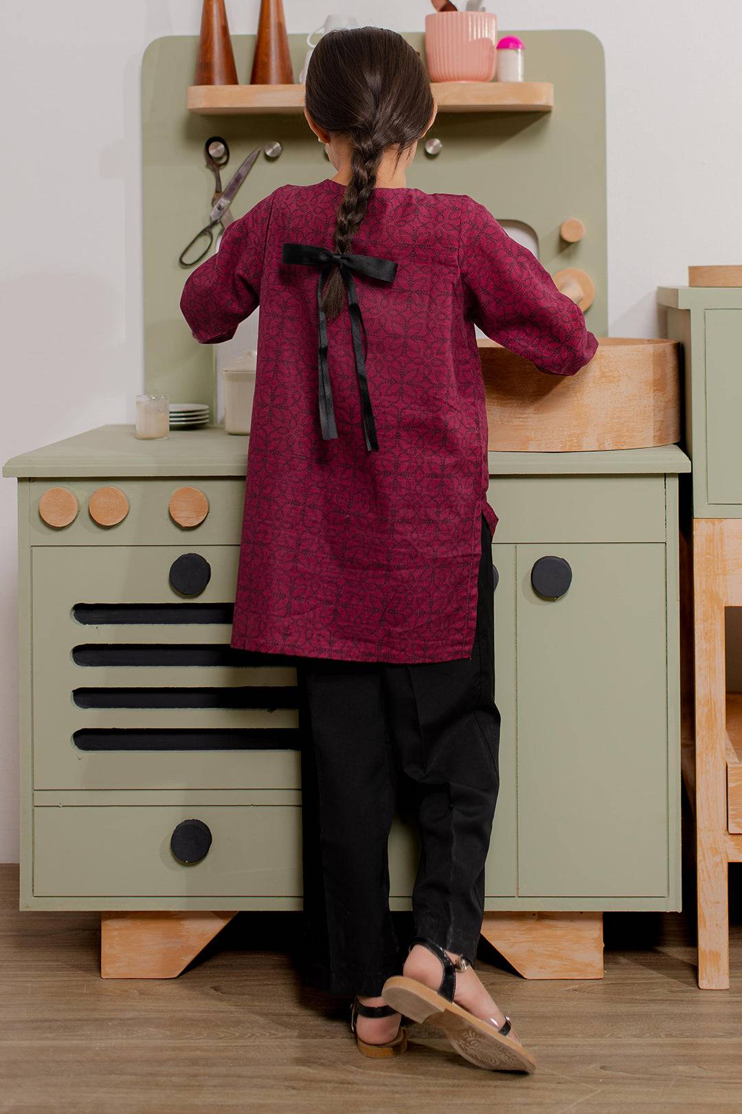 Zellbury Girls | 1 Piece Khaddar | Kurta - 1170 by Maria Faisal - Registered Vendor of : Zellbury Girls - type : Kids Clothes - 100% original wedding dresses