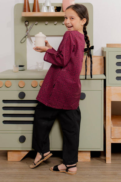 Zellbury Girls | 1 Piece Khaddar | Kurta - 1170 by Maria Faisal - Registered Vendor of : Zellbury Girls - type : Kids Clothes - 100% original wedding dresses