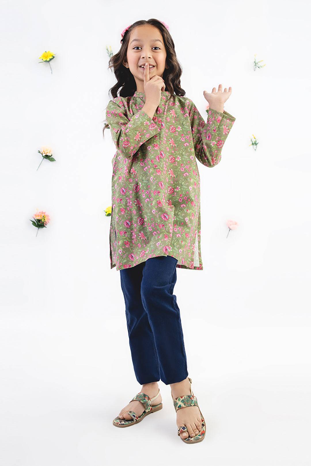 Zellbury Girls | 1 Piece Cambric | Kurta - 1227 by Maria Faisal - Registered Vendor of : Zellbury Girls - type : Kids Clothes - 100% original wedding dresses