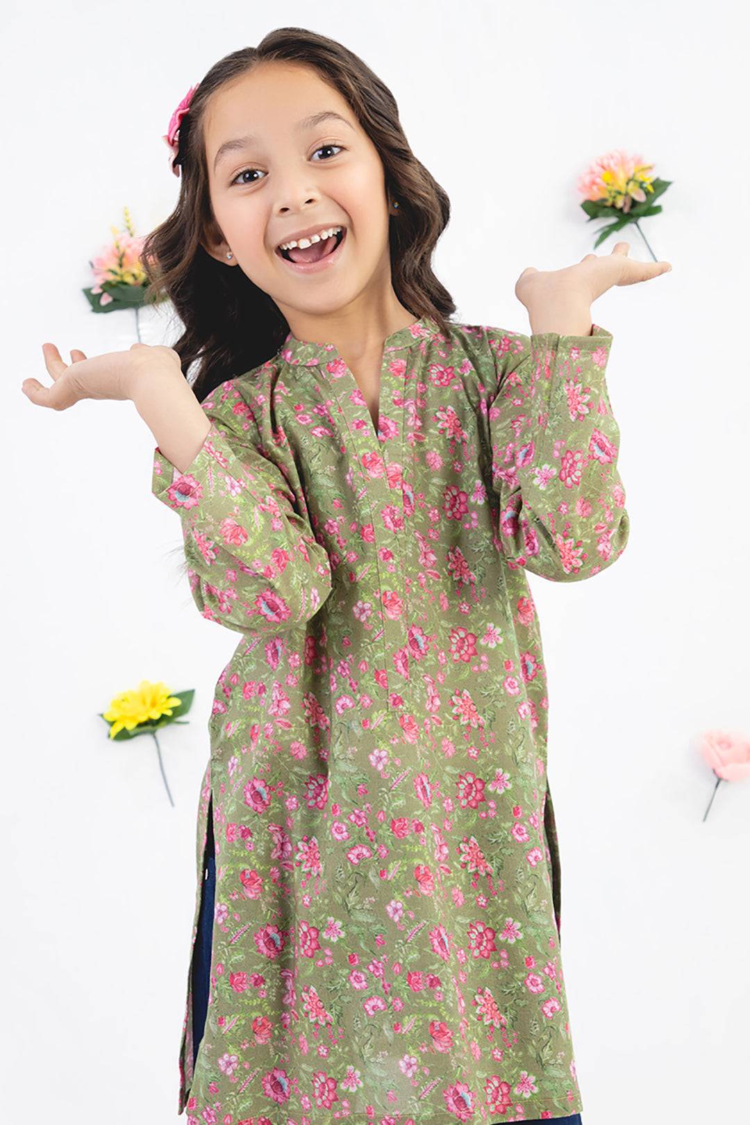 Zellbury Girls | 1 Piece Cambric | Kurta - 1227 by Maria Faisal - Registered Vendor of : Zellbury Girls - type : Kids Clothes - 100% original wedding dresses