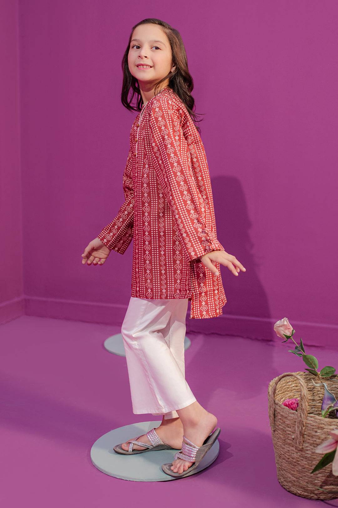Zellbury Girls | 1 Piece Khaddar | Kurta - 1714 by Maria Faisal - Registered Vendor of : Zellbury Girls - type : Kids Clothes - 100% original wedding dresses