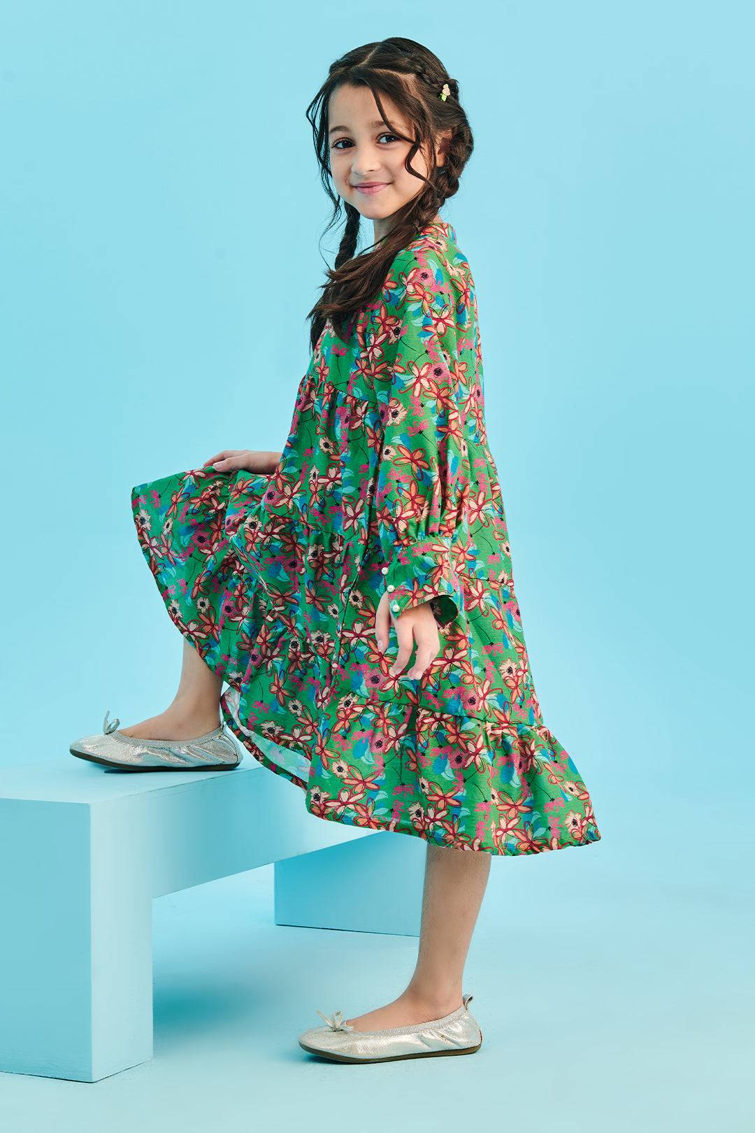 Zellbury Girls | 1 Piece Khaddar | Kurta - 1715 by Maria Faisal - Registered Vendor of : Zellbury Girls - type : Kids Clothes - 100% original wedding dresses