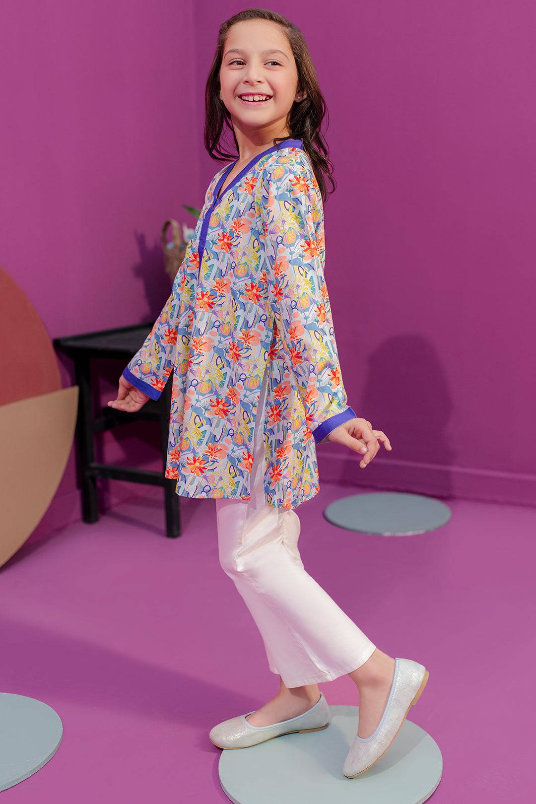 Zellbury Girls | 1 Piece Viscose | Kurta - 1720 by Maria Faisal - Registered Vendor of : Zellbury Girls - type : Kids Clothes - 100% original wedding dresses