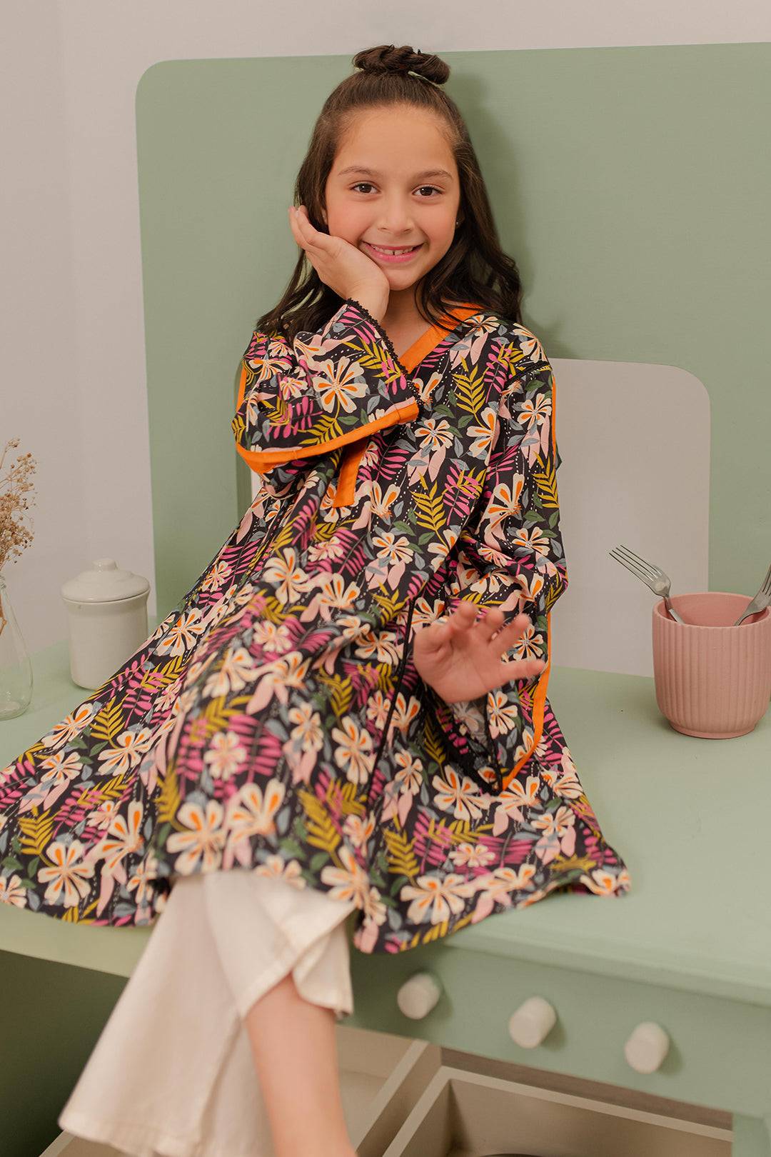 Zellbury Girls | 1 Piece Viscose | Kurta - 1722 by Maria Faisal - Registered Vendor of : Zellbury Girls - type : Kids Clothes - 100% original wedding dresses