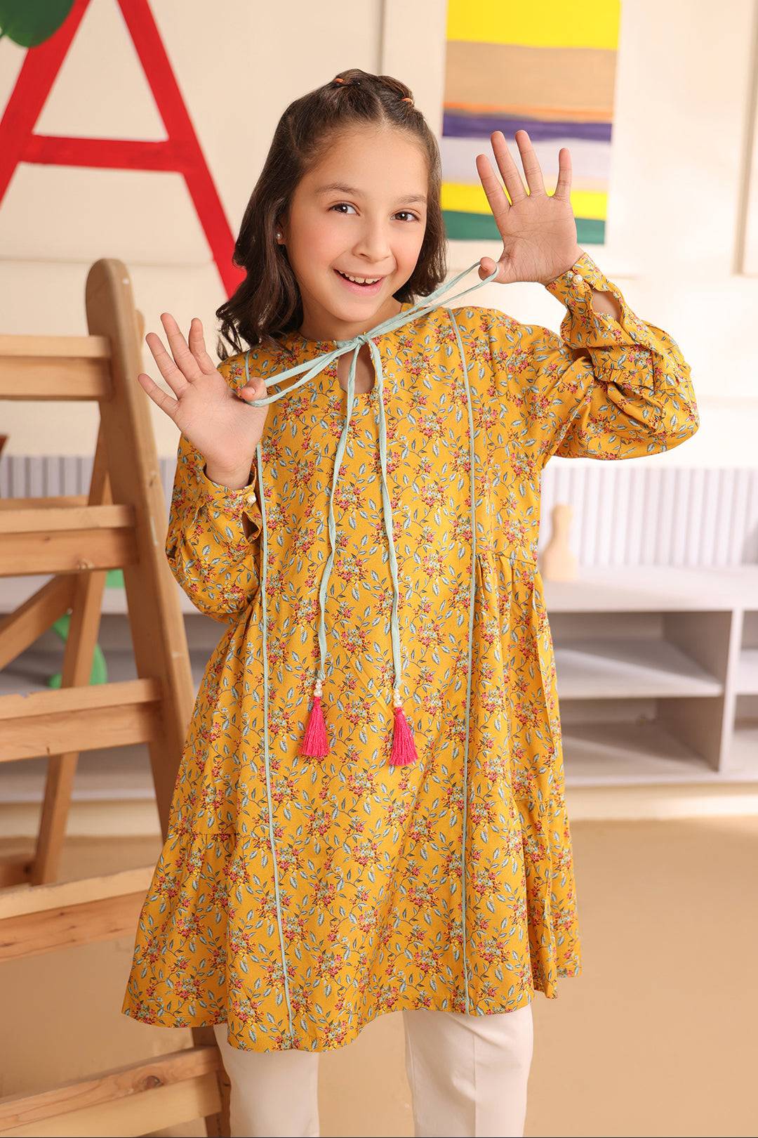 Zellbury Girls | 1 Piece Viscose | Kurta - 1723 by Maria Faisal - Registered Vendor of : Zellbury Girls - type : Kids Clothes - 100% original wedding dresses