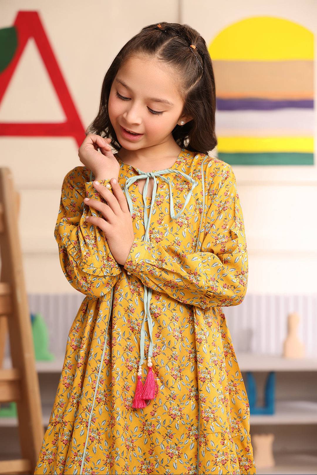 Zellbury Girls | 1 Piece Viscose | Kurta - 1723 by Maria Faisal - Registered Vendor of : Zellbury Girls - type : Kids Clothes - 100% original wedding dresses