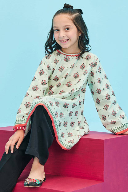 Zellbury Girls | 1 Piece Khaddar | Kurta - 1733 by Maria Faisal - Registered Vendor of : Zellbury Girls - type : Kids Clothes - 100% original wedding dresses