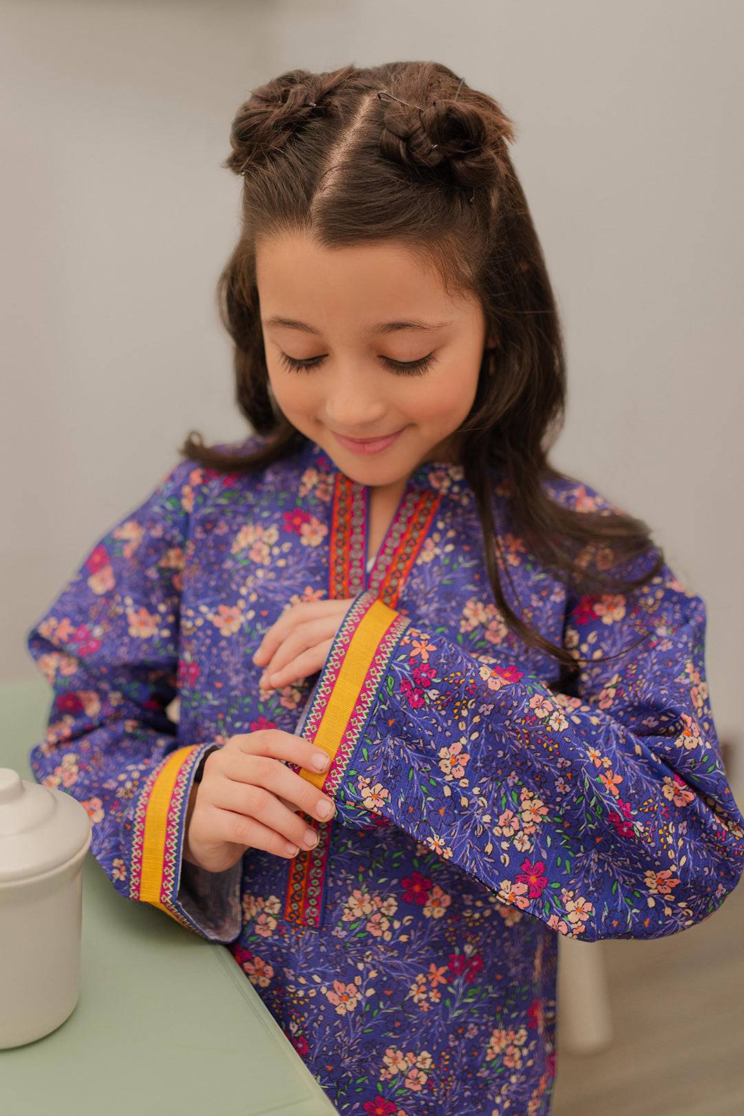 Zellbury Girls | 1 Piece Khaddar | Kurta - 1753 by Maria Faisal - Registered Vendor of : Zellbury Girls - type : Kids Clothes - 100% original wedding dresses